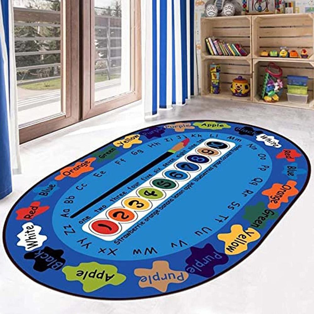 Hop N Play Alphabet Numbers and Shapes Non Slip Soft Rug Mat (2-10 Years)