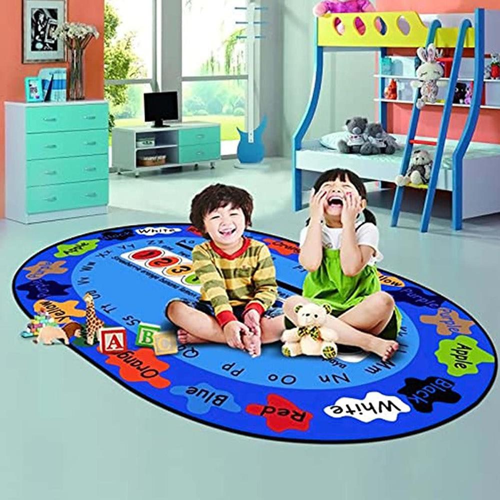 Hop N Play Alphabet Numbers and Shapes Non Slip Soft Rug Mat (2-10 Years)