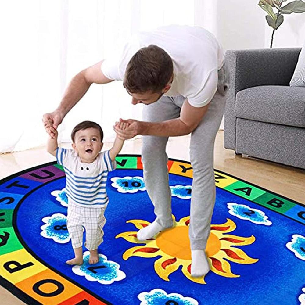 Hop N Play Alphabet Numbers and Shapes Non Slip Soft Rug Mat (2-10 Years)