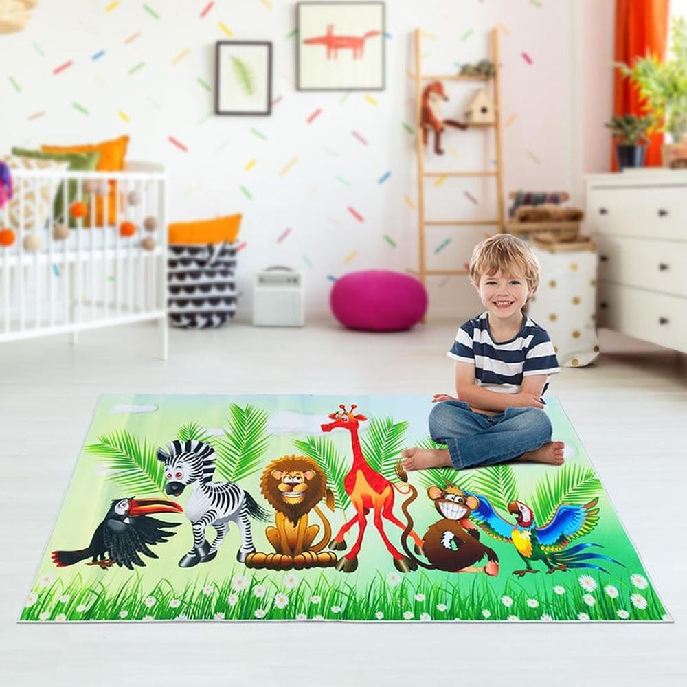 Hop N Play Large Play Rug Soft Non Slip Floor Mat for Crawling and Playtime (6 Months - 10 Years)