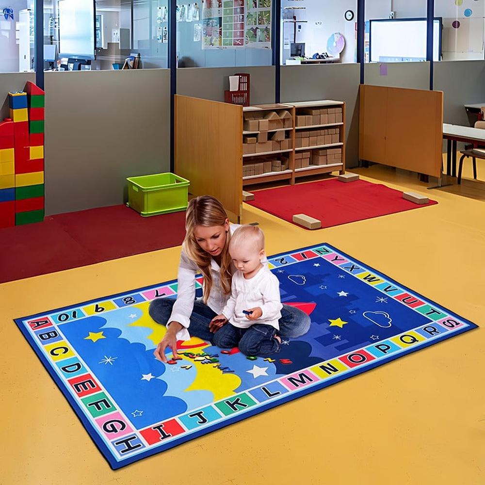 Hop N Play Large Play Rug Soft Non Slip Floor Mat for Crawling and Playtime (6 Months - 10 Years)