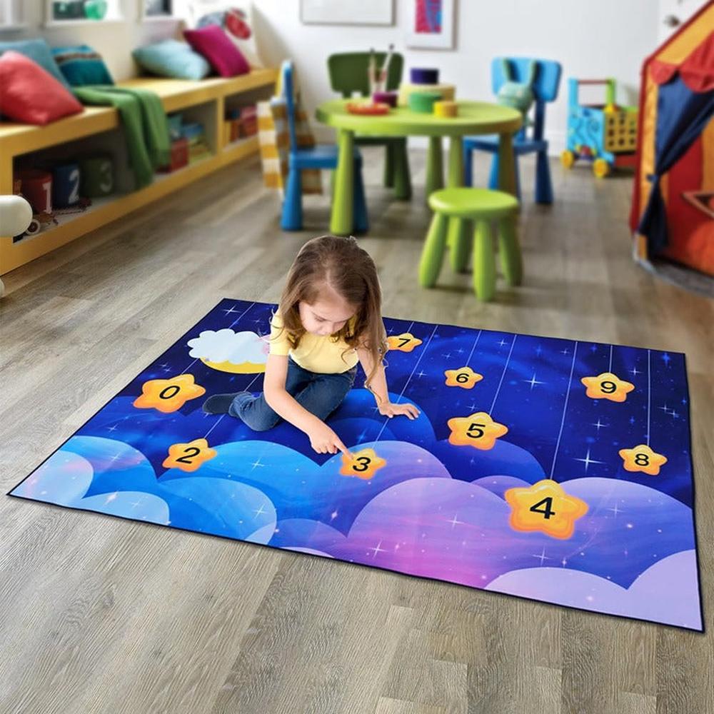 Hop N Play Large Play Rug Soft Non Slip Floor Mat for Crawling and Playtime (6 Months - 10 Years)