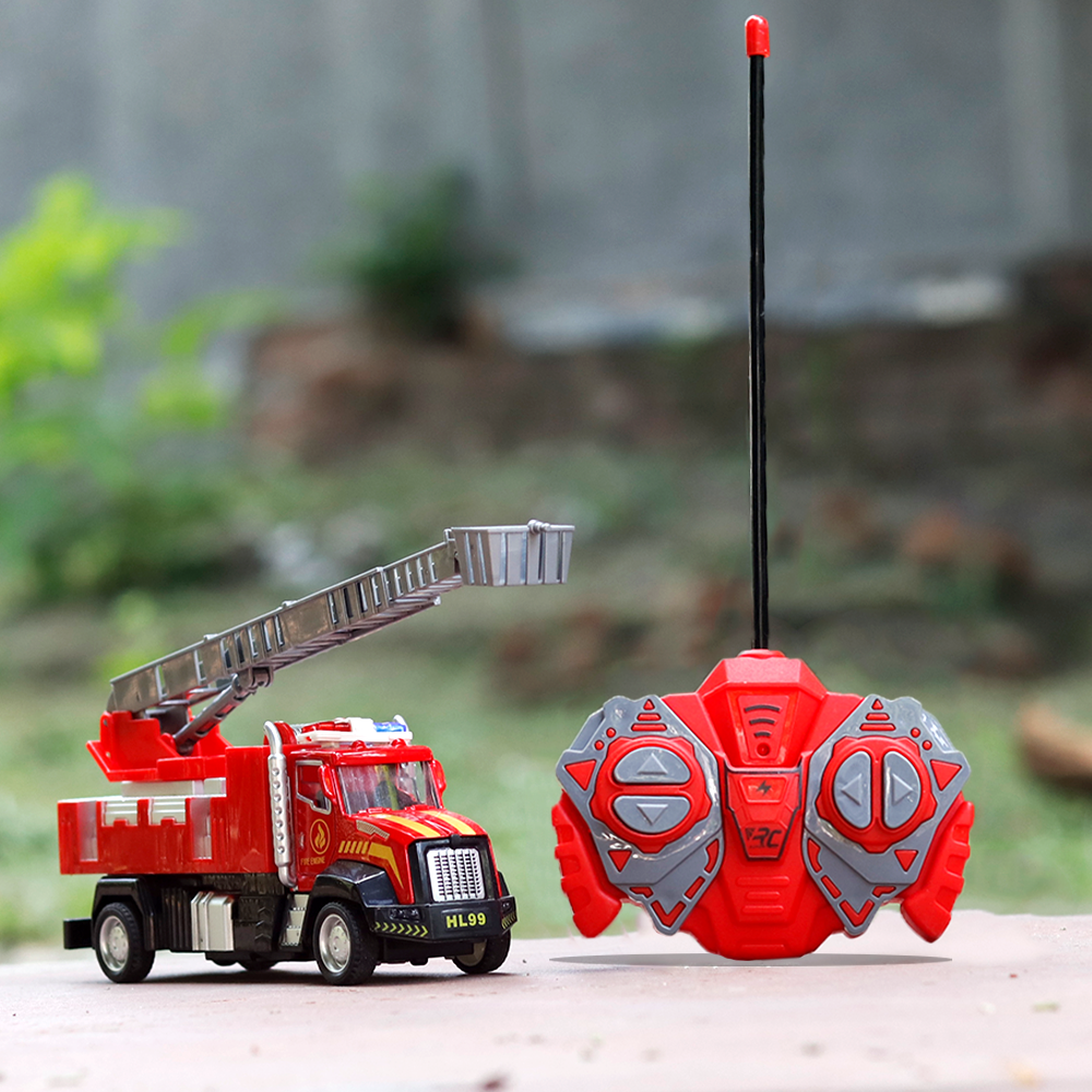 Remote Control City Fire Brigade Toy with Headlights (5-8 Years)