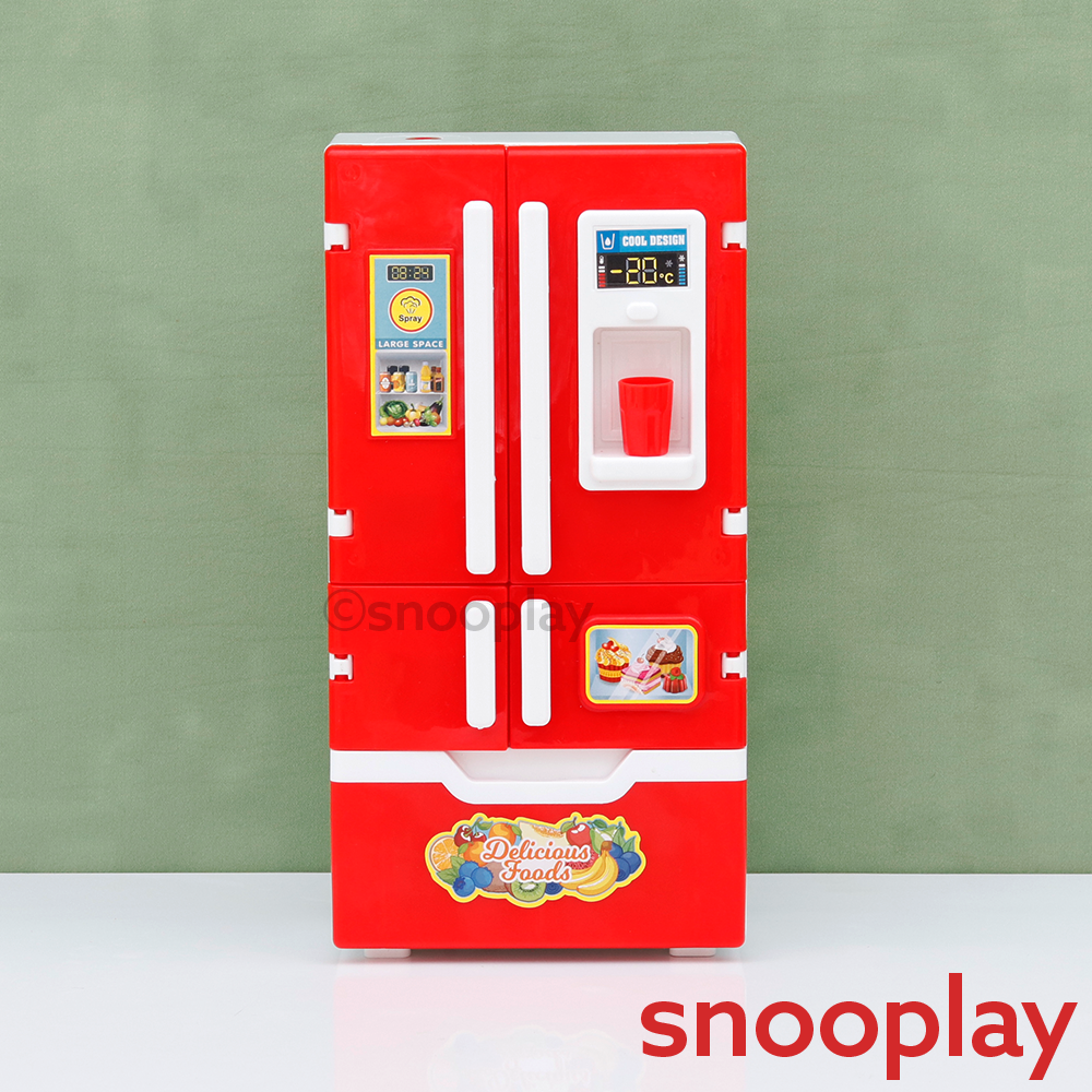 23 Pieces Mini Fridge & Pizza Play House Set | Light, Sound & Smoke Effect (3-8 Years)
