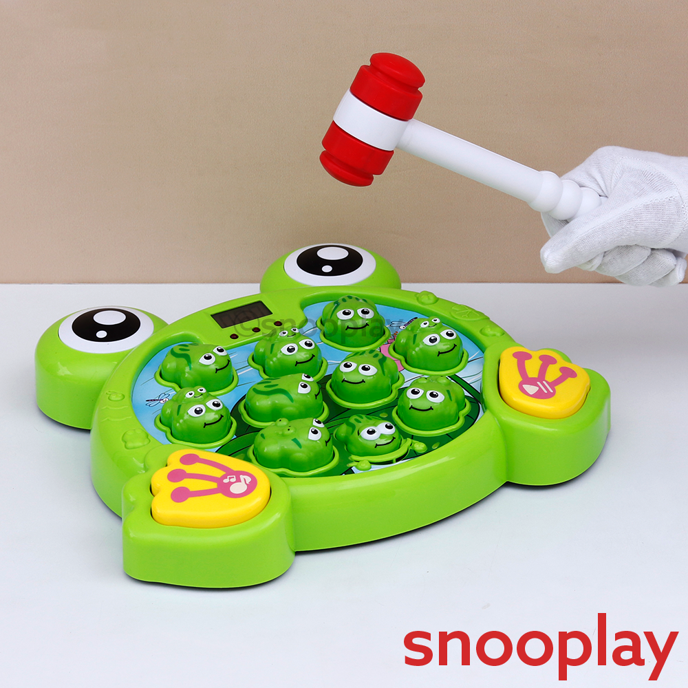 Electronic Frog Hit Game | LCD Score Display with 38 Interactive Levels, Lights & Sounds (2-5 Years)