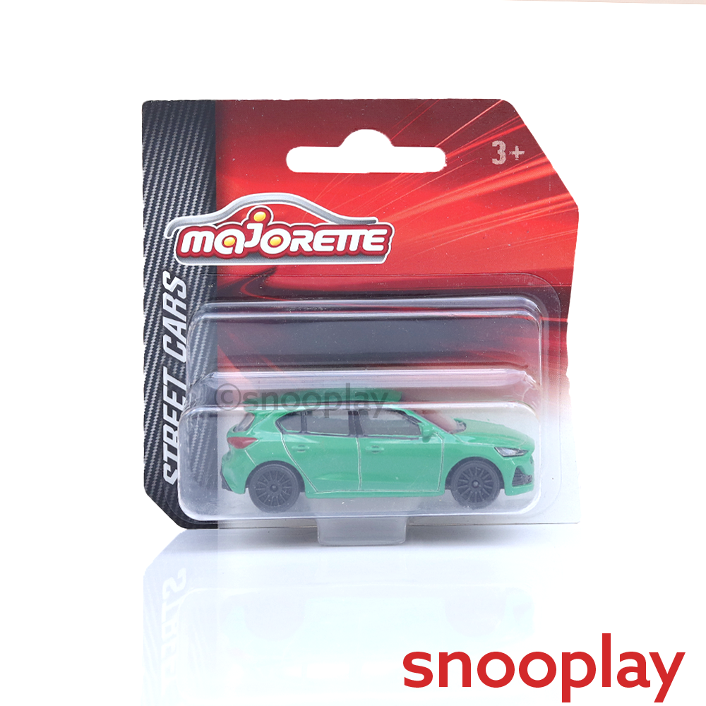 Majorette Set of 3 Licensed Diecast Cars [MJ-48] - Ford Focus ST, Alpha Romeo 4C Spider, Fiat 500 Icon