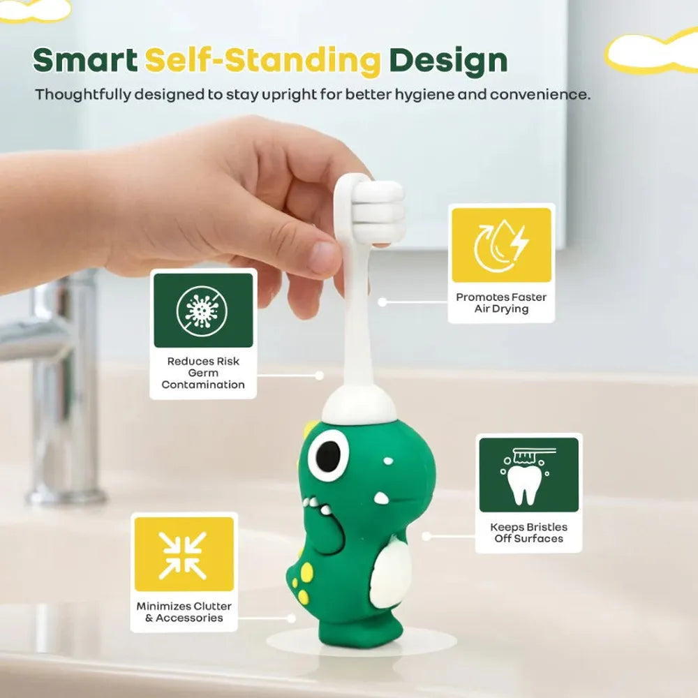 R for Rabbit BPA Free Ultra Soft Toothbrush - Green Dino
