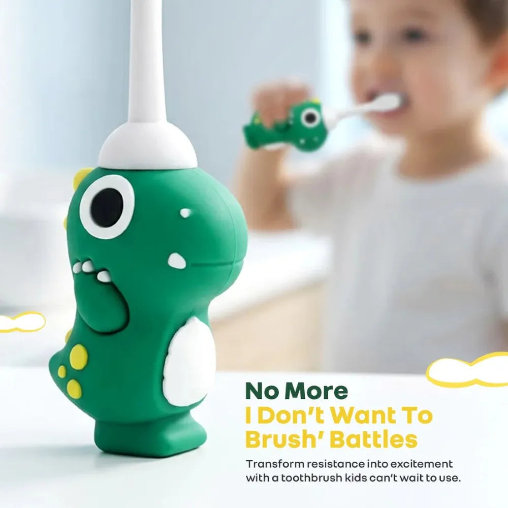 R for Rabbit BPA Free Ultra Soft Toothbrush - Green Dino