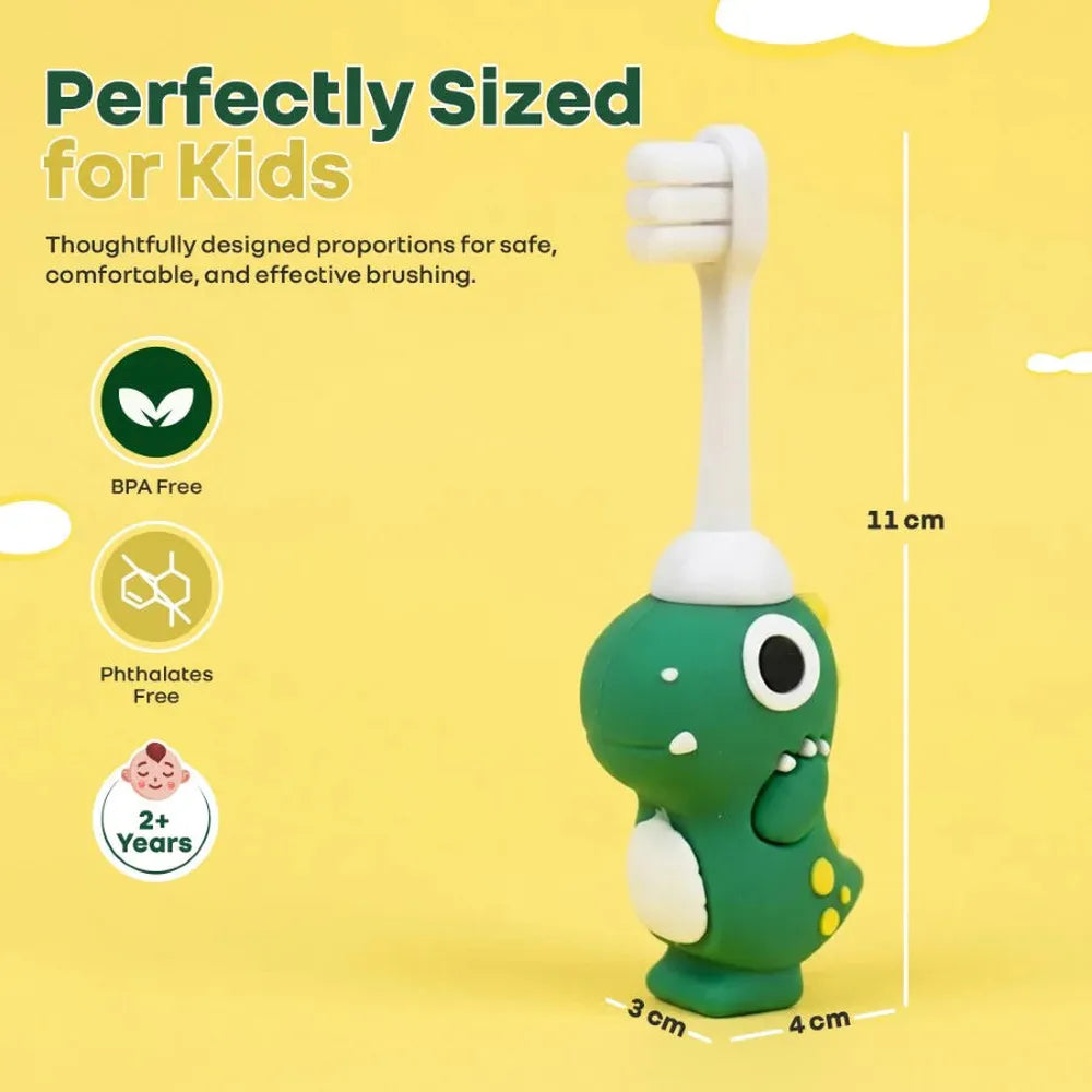 R for Rabbit BPA Free Ultra Soft Toothbrush - Green Dino