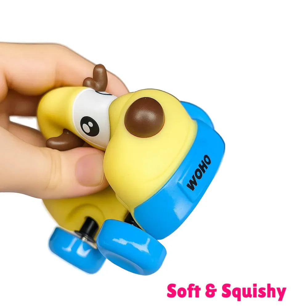 Woot Hoot Pack of 3 Cuddle Cruisers Soft Squeezy Cars | Assorted Colors