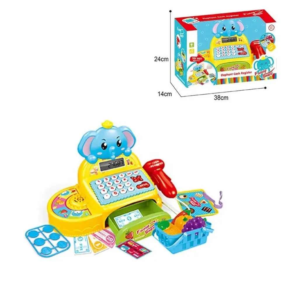 Elephant Cash Register Pretend Play Toy Set (3-8 Years) | Assorted Colors
