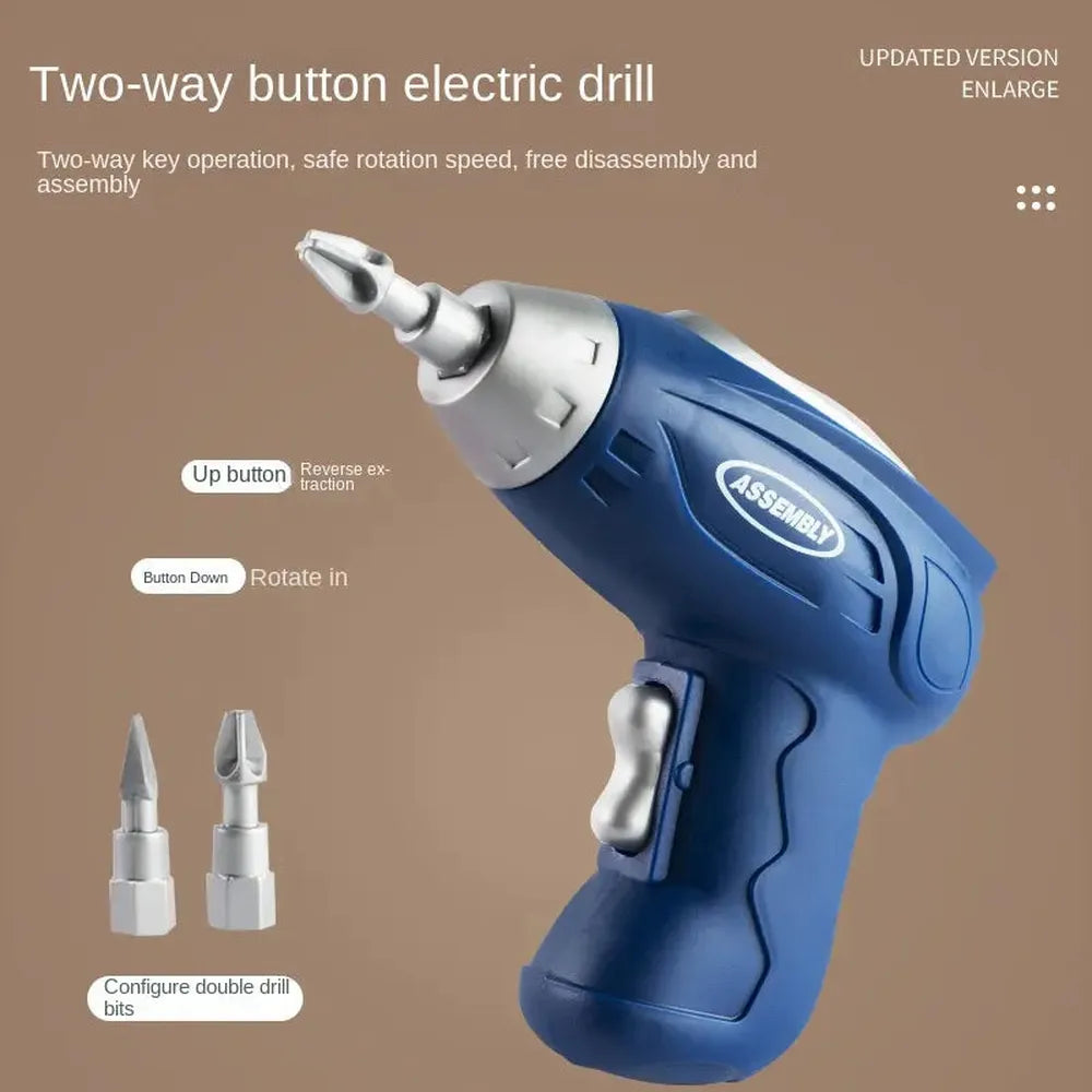 Kidology Assembly Toolbox Baby Puzzle Electric Drill Screwdriver - 203 Pieces