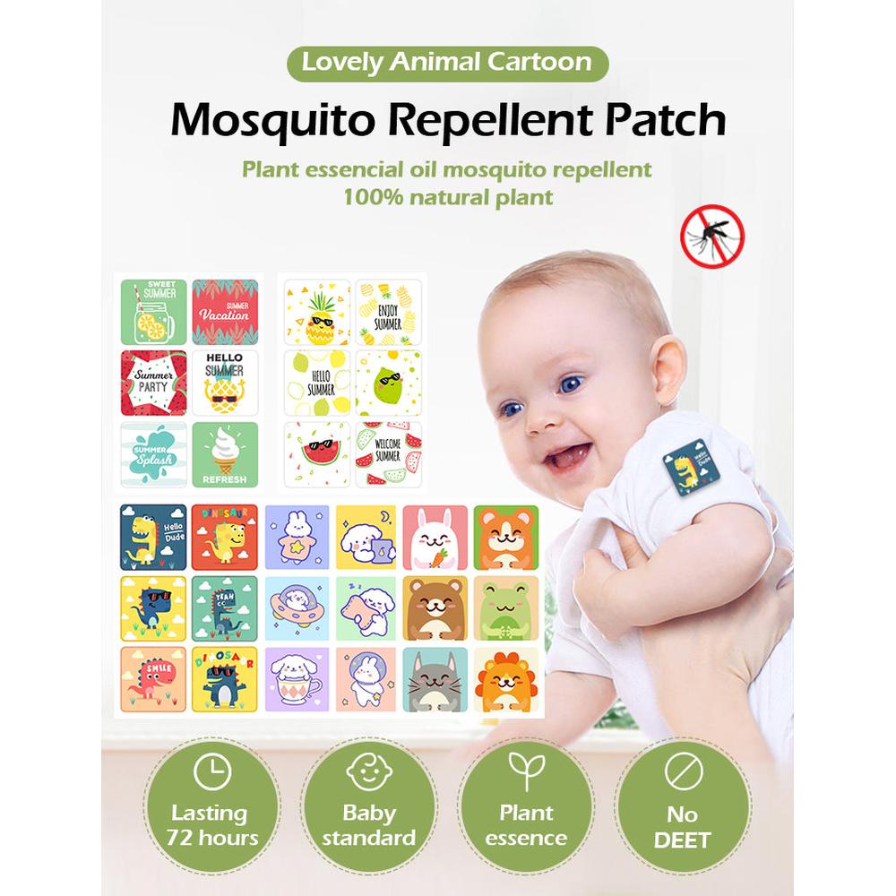 Zikku 100% Natural Mosquito Repellent Patch (Pack of 4) | 72 Hours Per Patch