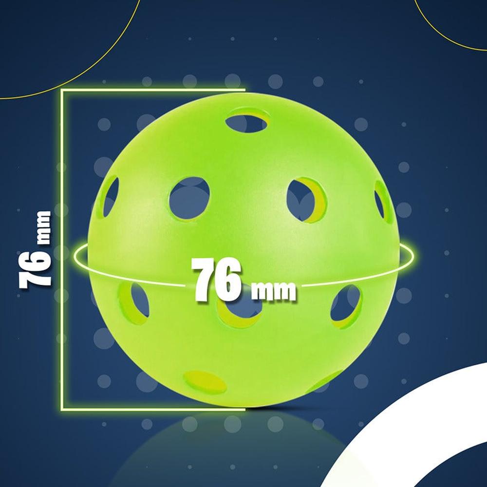 Hop N Play Set of 3 Neon Pickleball Balls with 40 Precision Holes (6 Years till Grown Ups)