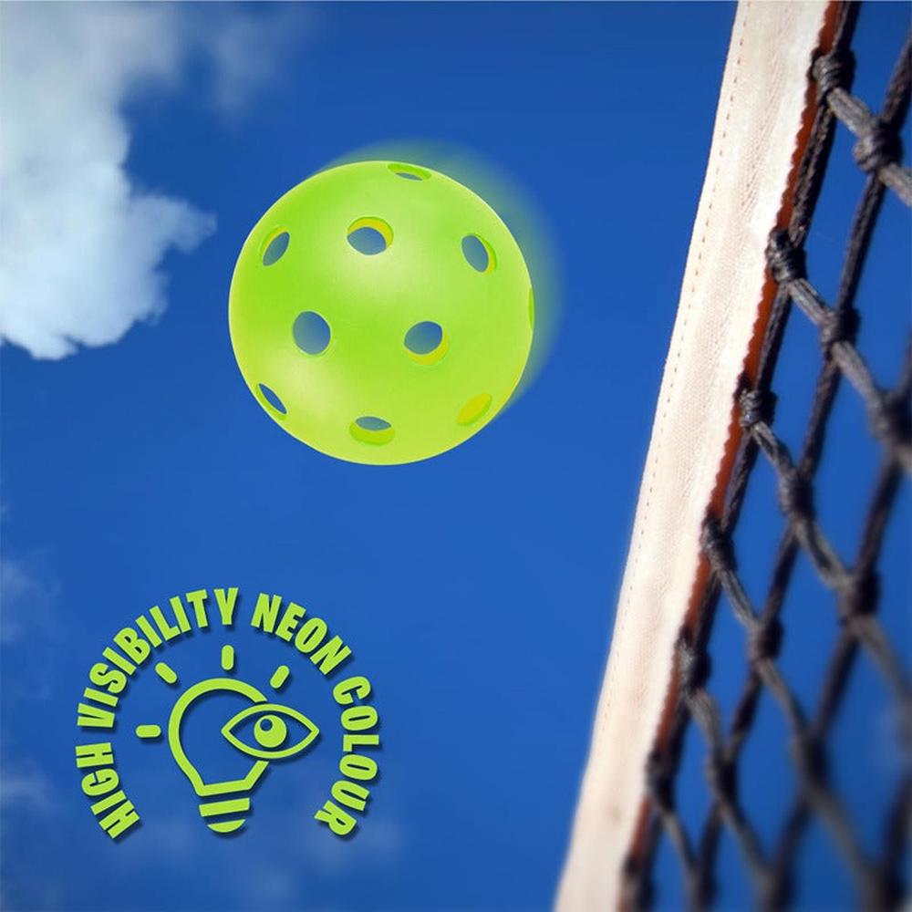 Hop N Play Set of 3 Neon Pickleball Balls with 40 Precision Holes (6 Years till Grown Ups)