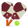 Hop N Play Fiberglass Pickleball Paddle Set - 2 Rackets with Ball (6 Years till Grown Ups)
