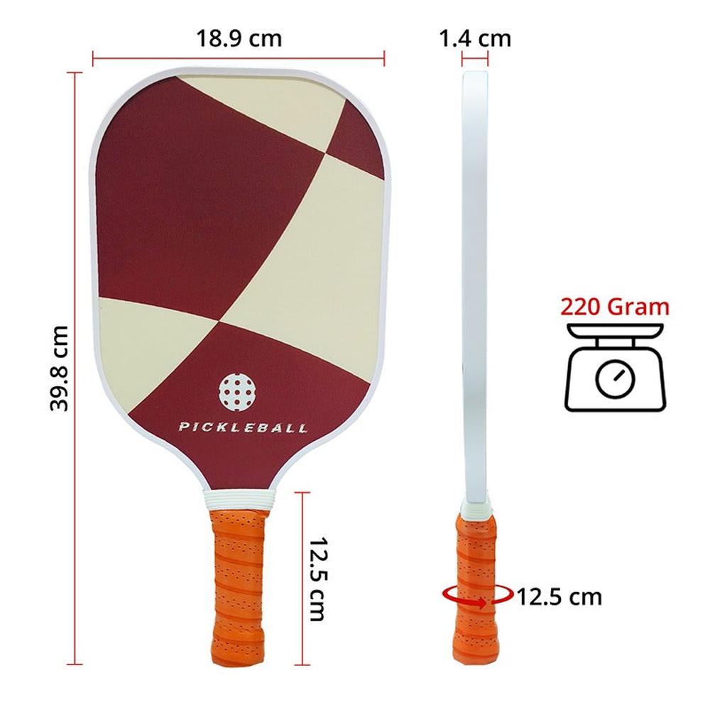 Hop N Play Fiberglass Pickleball Paddle with Honeycomb Core & Sweat Absorbent Grip (6 Years till Grown Ups