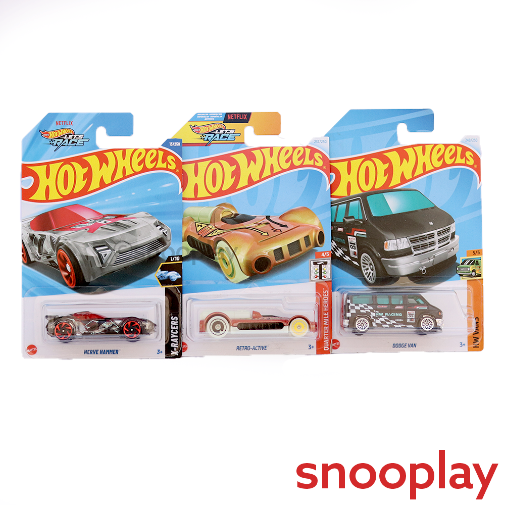 Set of 3 Hot wheels [HW 316] - Retro-Active, Nerve Hammer, Dodge Van