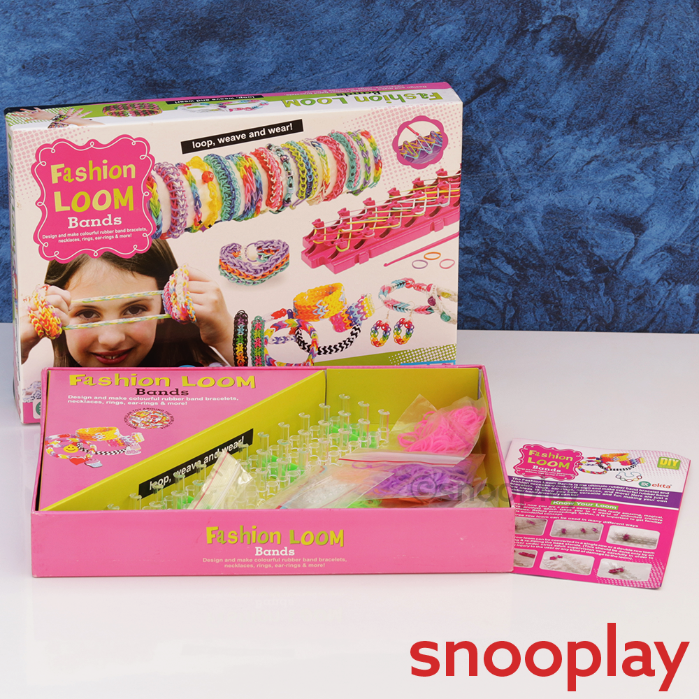 Ekta DIY Fashion Loom Bands Making Kit with Weaving Loom &  1000+ Bands (6-12 Years)