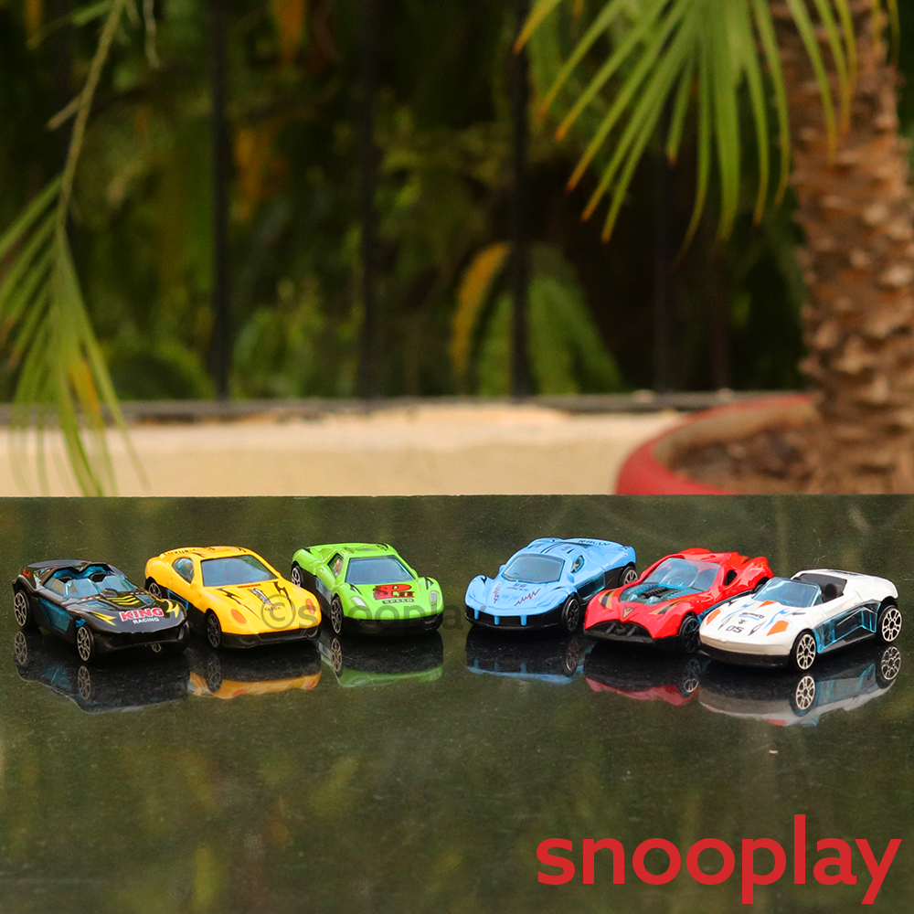 7 in 1 Heavy Duty Truck Playset - 6 Diecast Cars & 1 Hauler (3-10 Years)