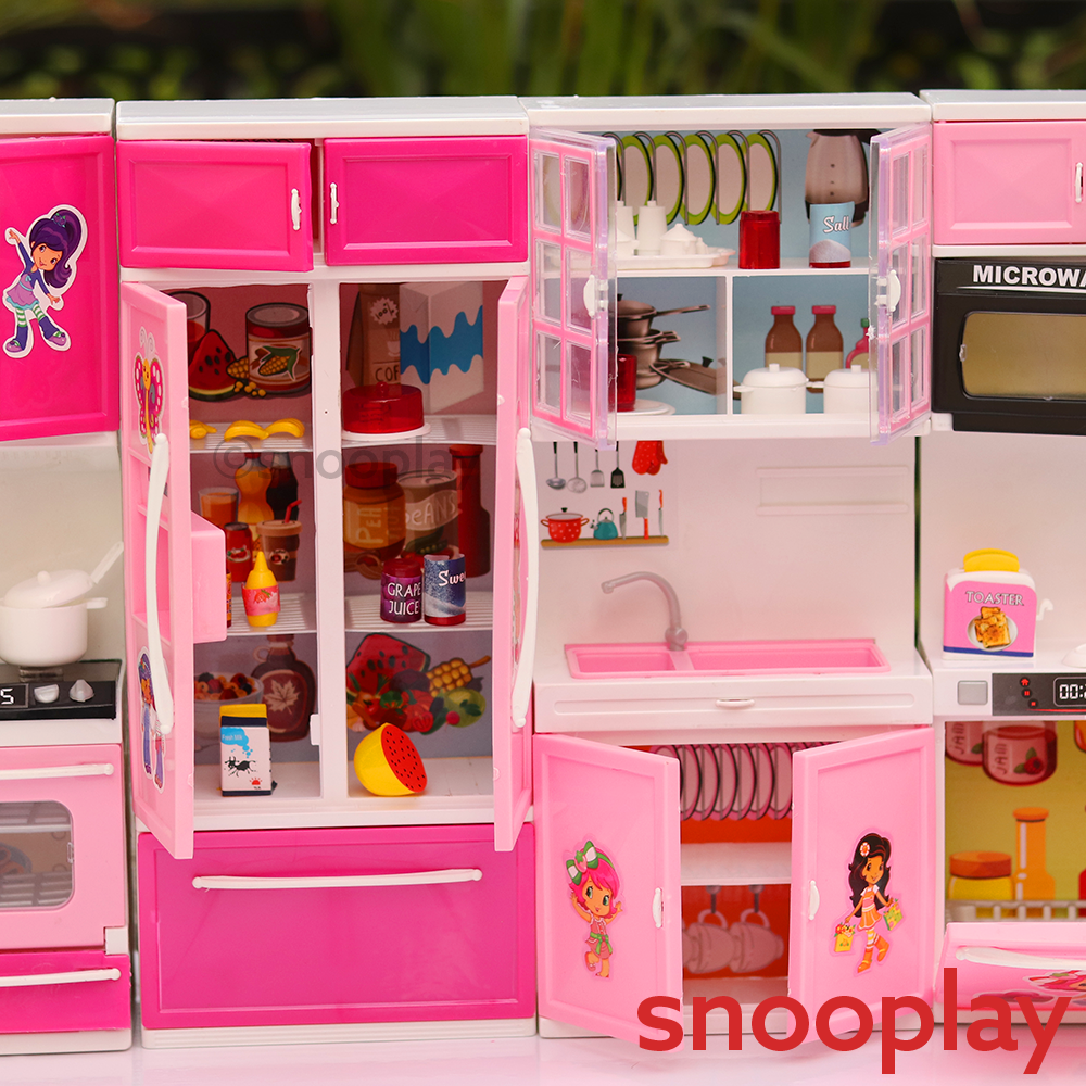 4 Compartments Home Kitchen Pretend Play Set with Light & Music (3-8 Years) | Assorted Colours