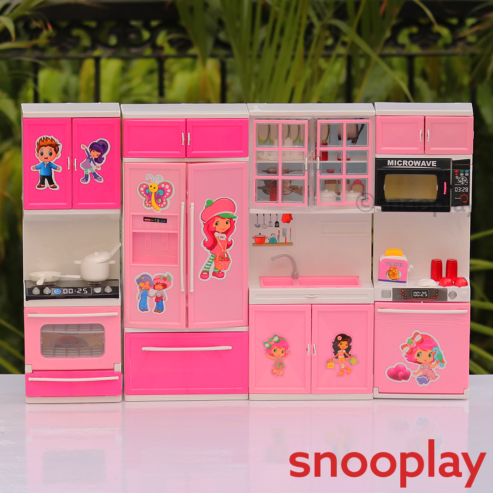 4 Compartments Home Kitchen Pretend Play Set with Light & Music (3-8 Years) | Assorted Colours