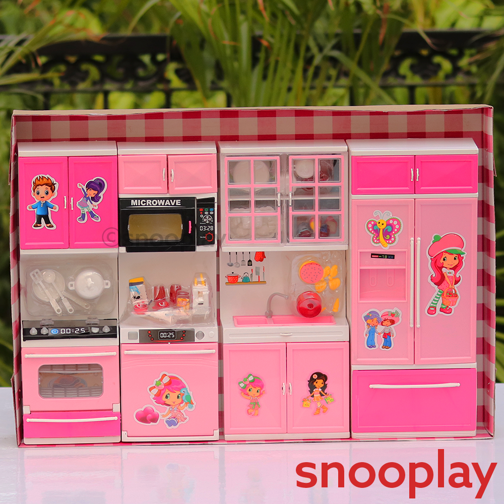 4 Compartments Home Kitchen Pretend Play Set with Light & Music (3-8 Years) | Assorted Colours
