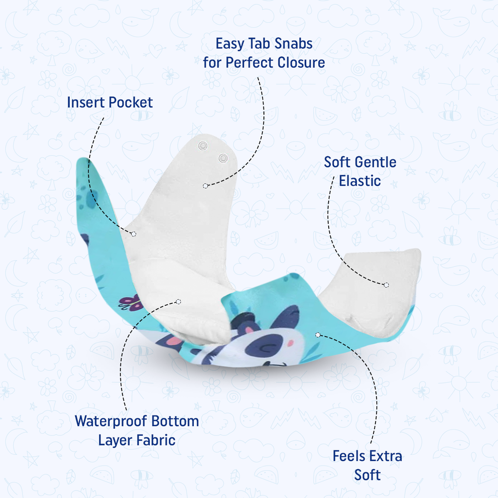Zikku Reusable Cloth Diapers with Insert for Babies (0-3 Years)