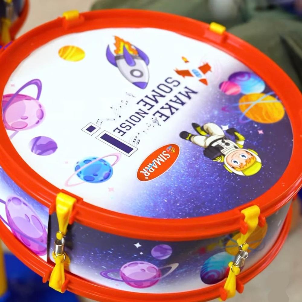 Simarr Little Rockstar Drum Set with Stool (Space Theme)