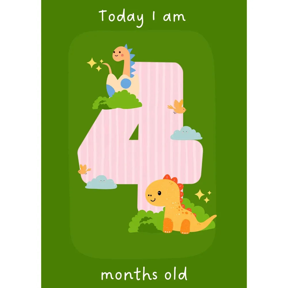 Beelittle Jungle Theme 24-Pack Milestone Cards Set