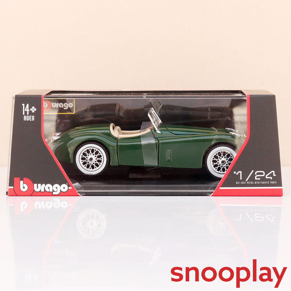 Bburago Original Jaguar XK 120 Roadster (1951) Licensed Diecast Car | 1:24 Scale Model (14 Years Till Grown Ups)