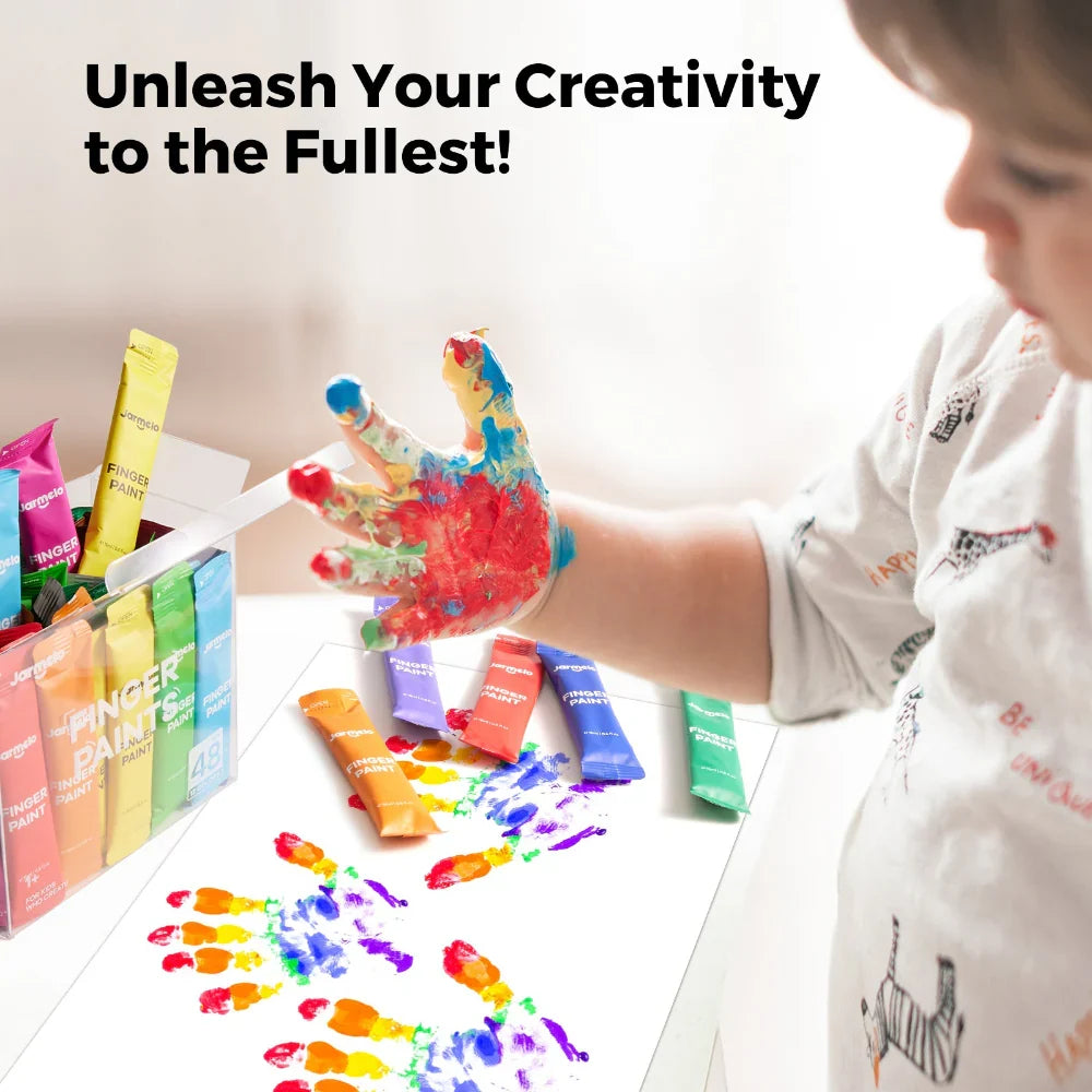 Jarmelo Color Burst Finger Paints - 12 Colors