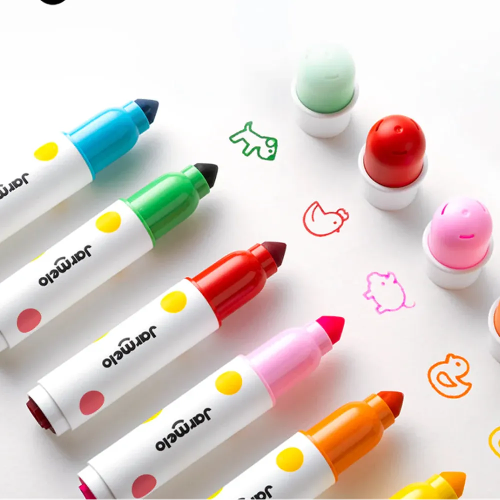 Jarmelo Happy Stampers Washable Markers Farm Animal - 6 Colors