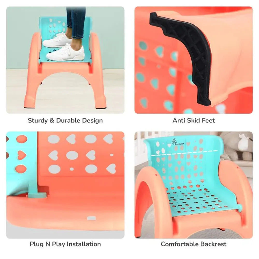 R for Rabbit Jelly Bean 3 in 1 Multi-Functional Kids Chair - Orange