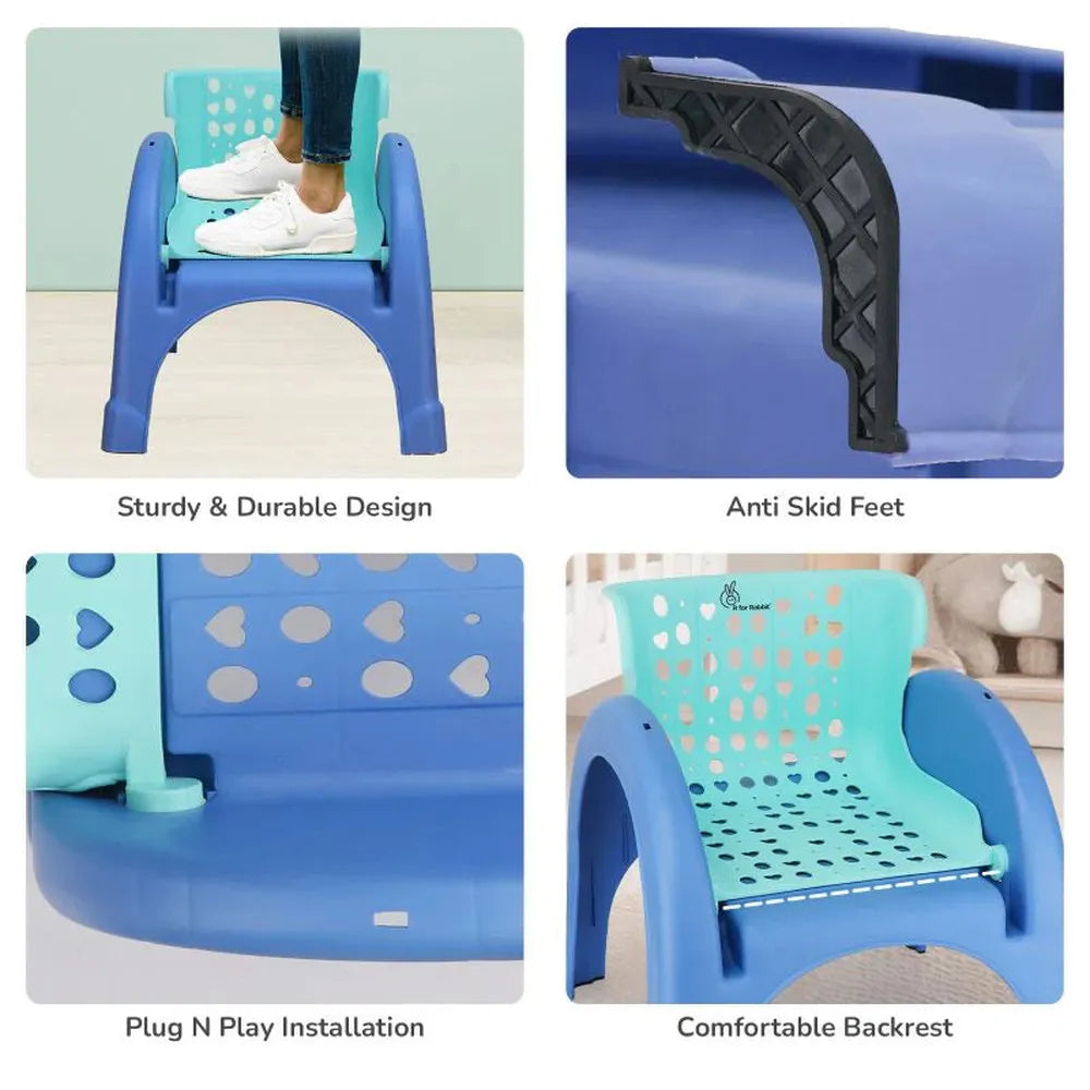 R for Rabbit Jelly Bean 3 in 1 Multi-Functional Kids Chair - Green Blue