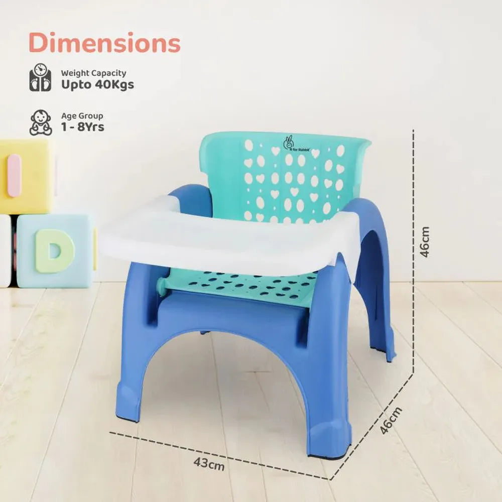 R for Rabbit Jelly Bean 3 in 1 Multi-Functional Kids Chair - Green Blue