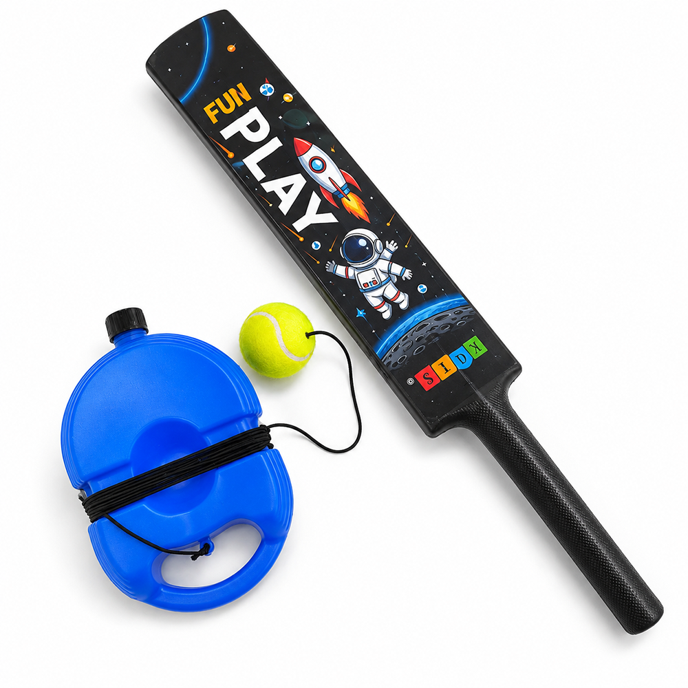 Simarr Kats 2 In 1 Rebounce Ball with Cricket Bat for Kids