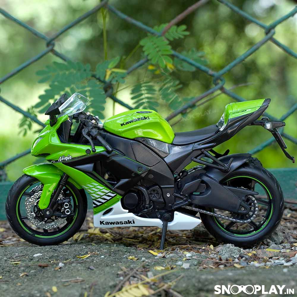 Maisto Original Licensed Kawasaki Ninja ZX 10R Diecast Bike | 1:12 Scale (14 Years till Grown Ups)