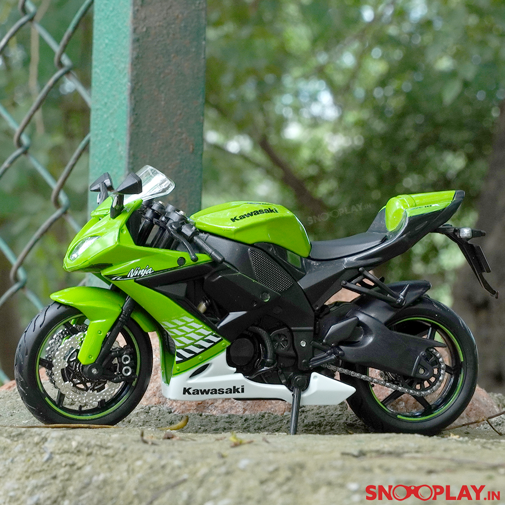 Maisto Original Licensed Kawasaki Ninja ZX 10R Diecast Bike | 1:12 Scale (14 Years till Grown Ups)
