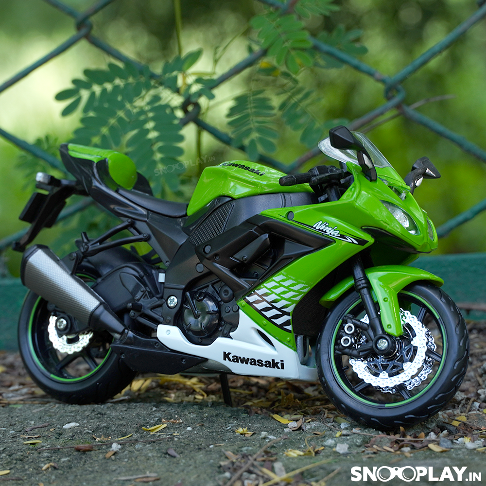 Maisto Original Licensed Kawasaki Ninja ZX 10R Diecast Bike | 1:12 Scale (14 Years till Grown Ups)