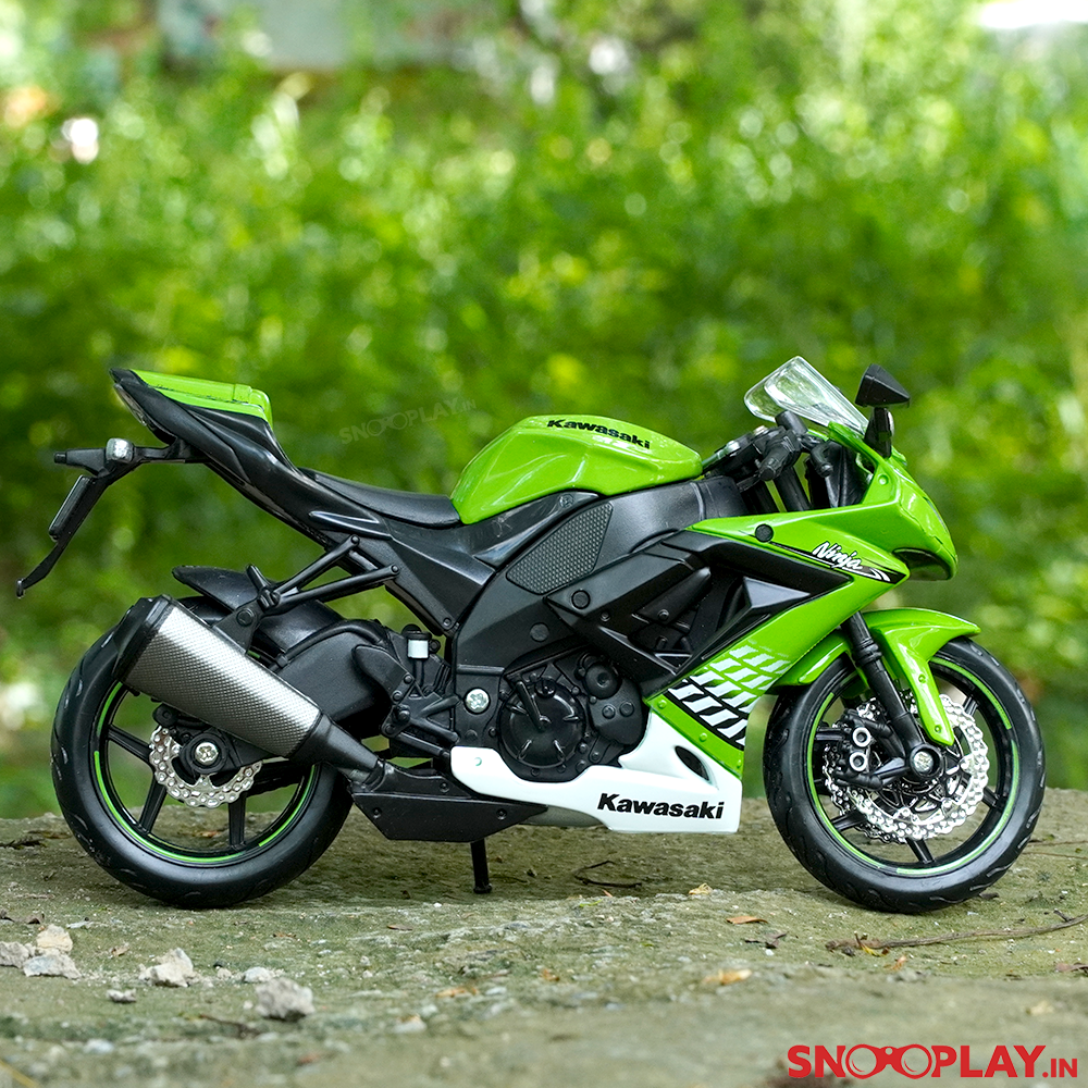 Maisto Original Licensed Kawasaki Ninja ZX 10R Diecast Bike | 1:12 Scale (14 Years till Grown Ups)