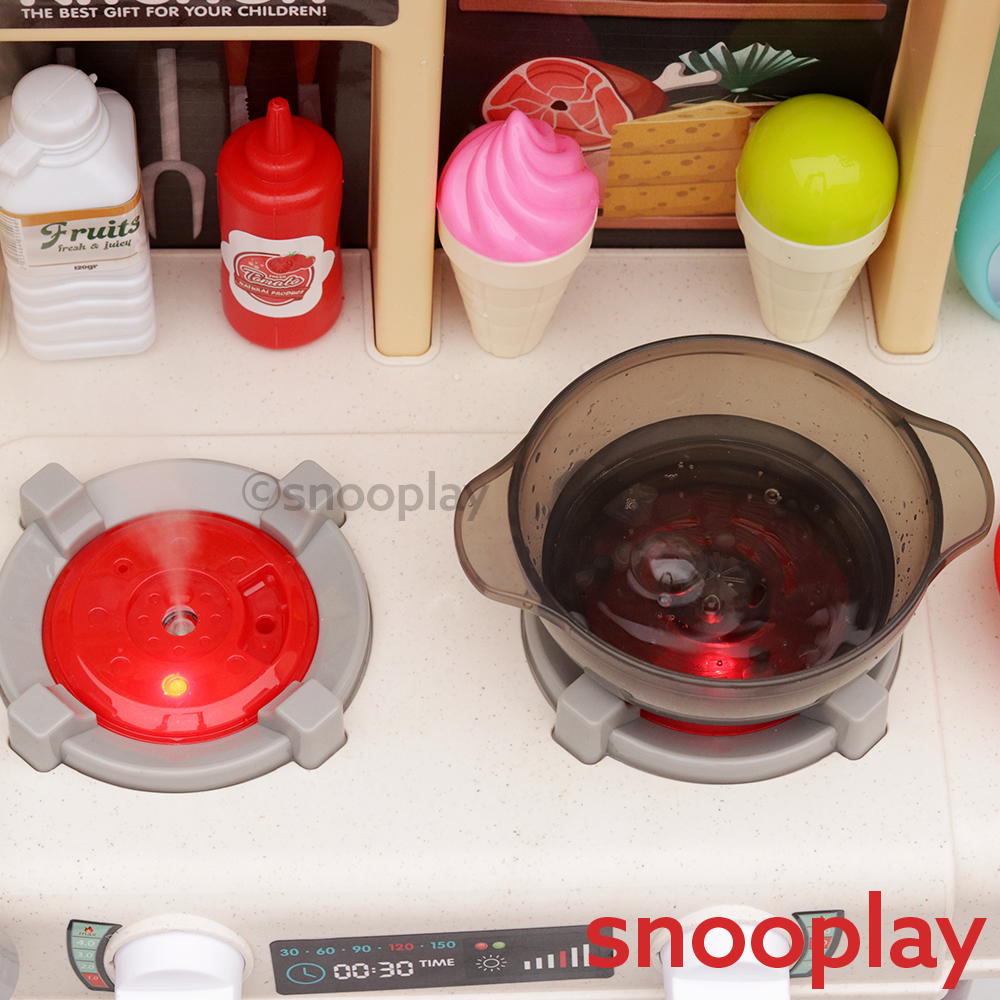 Little Chef Kitchen Set with Spray, Boiling & Running Water Features - 64 Pieces (3-6 Years)