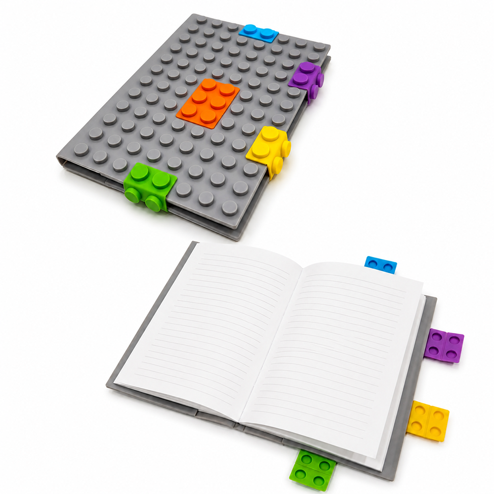 Building Blocks Designed Soft Silicone Cover Diary Notepad