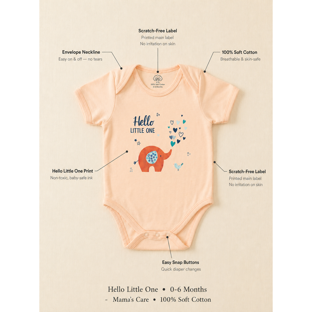 Mama's Care Hello Lil One 13 Pieces Gift Set - Pack of 10+3 Teether & Rattle | Peach