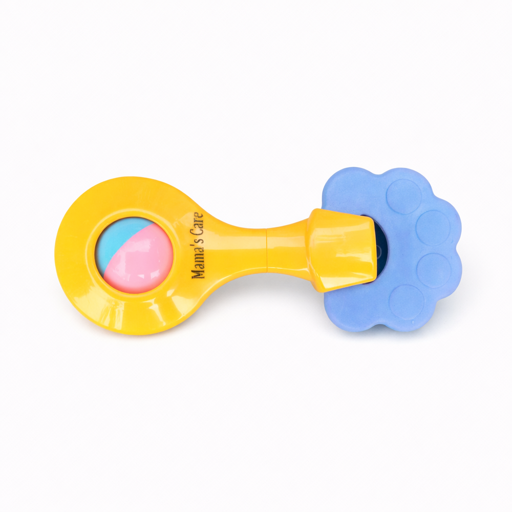 Mama's Care 100% Cotton Gift Set - Pack of 10+1 Teether Cum Rattle | Chasing Rainbow