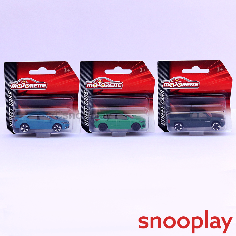 Majorette Set of 3 Licensed Diecast Cars [MJ-56] - Chevrolet Silverado, Ford Focus ST, Toyota Corolla Altis