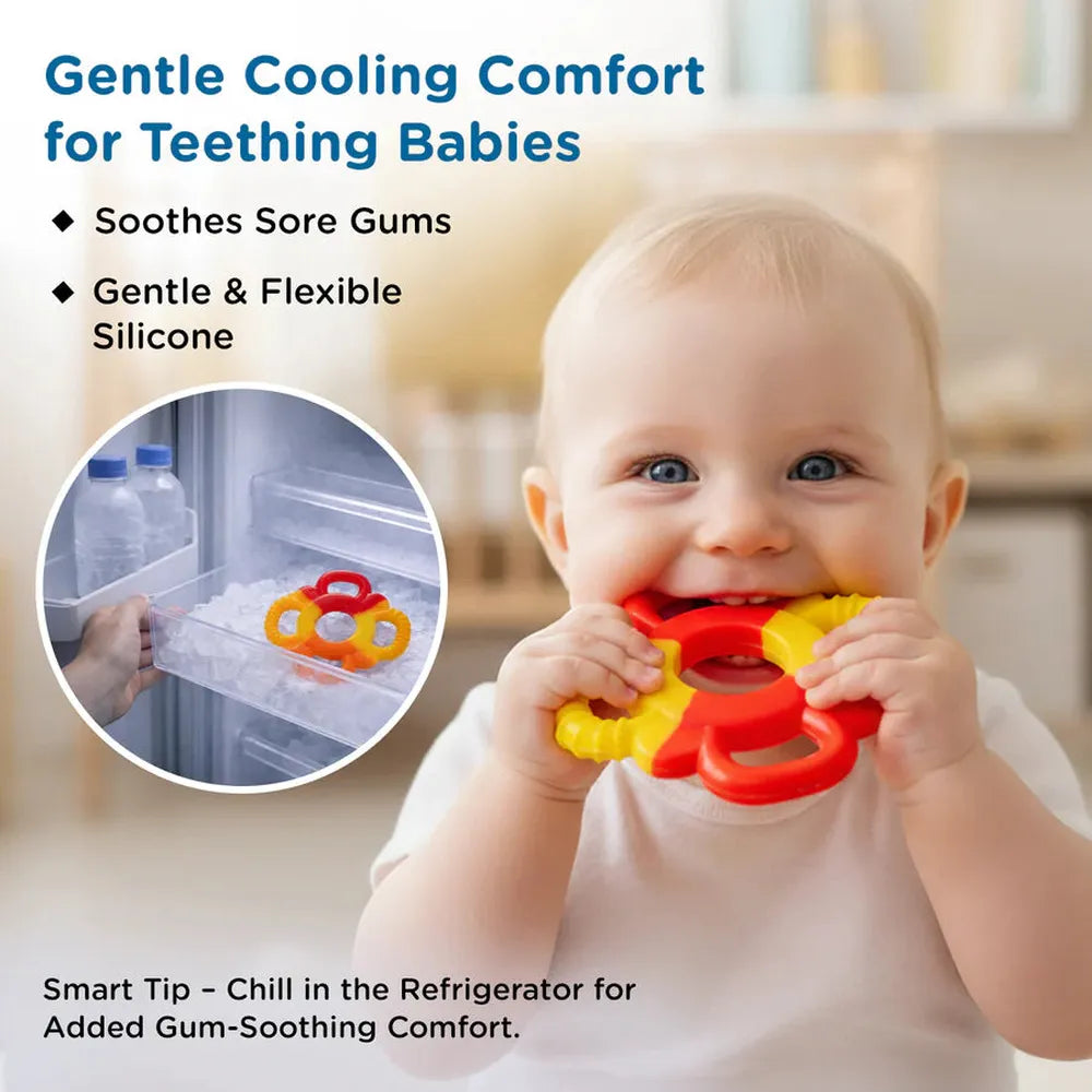 Mee Mee Multi Textured Silicone Teether - Flower Shape | MM-1470-1