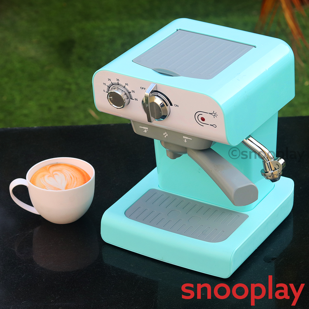 Electronic Coffee Machine Playset with Light, Sound, Water Function & Cool Steam Emission (3-8 Years)