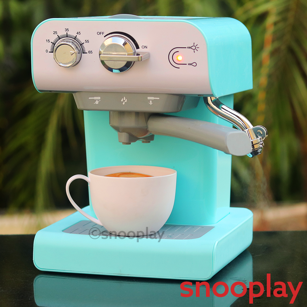 Electronic Coffee Machine Playset with Light, Sound, Water Function & Cool Steam Emission (3-8 Years)