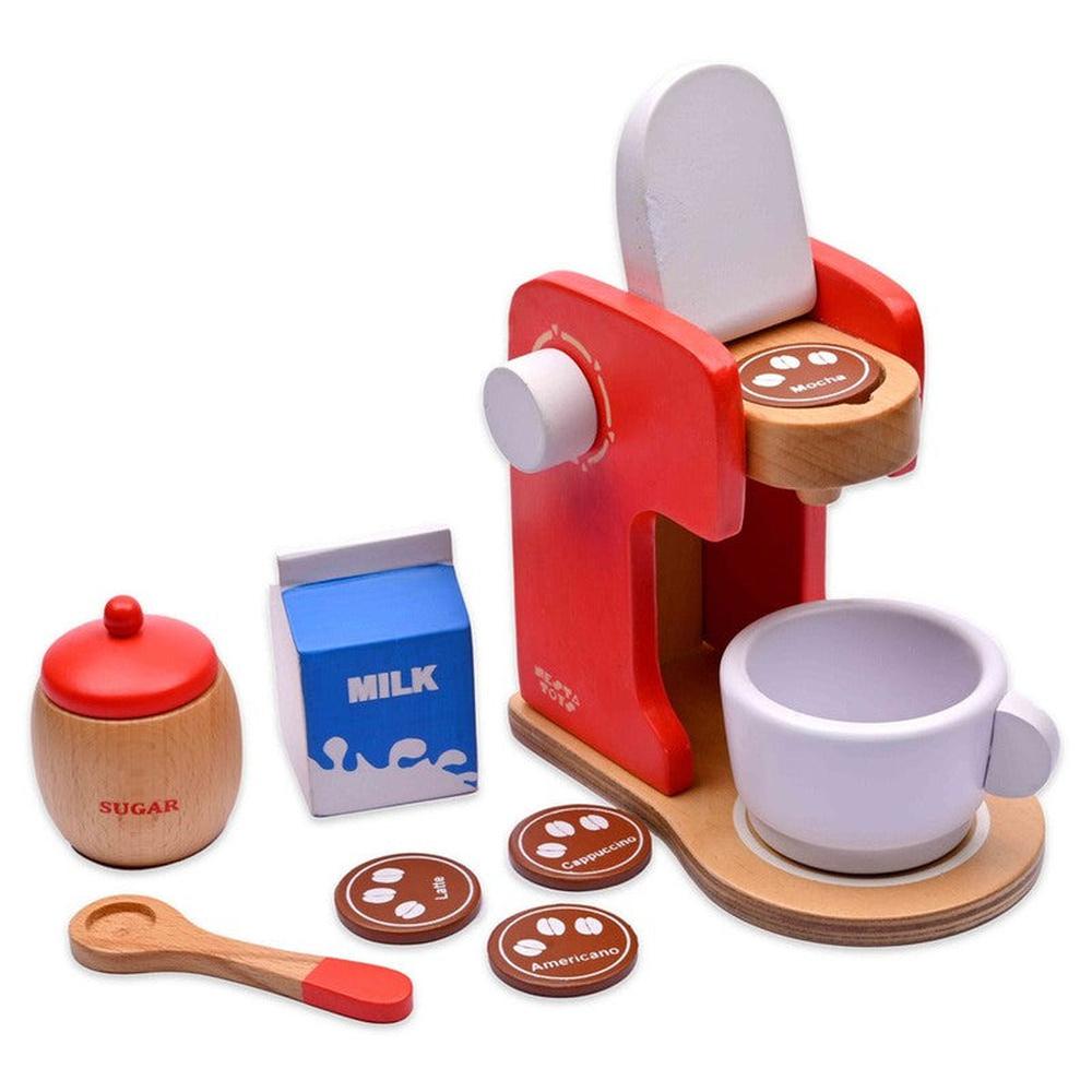 Nesta Toys Brew & Play: 9 Pieces Wooden Coffee Maker Pretend Play Set (3-7 Years)